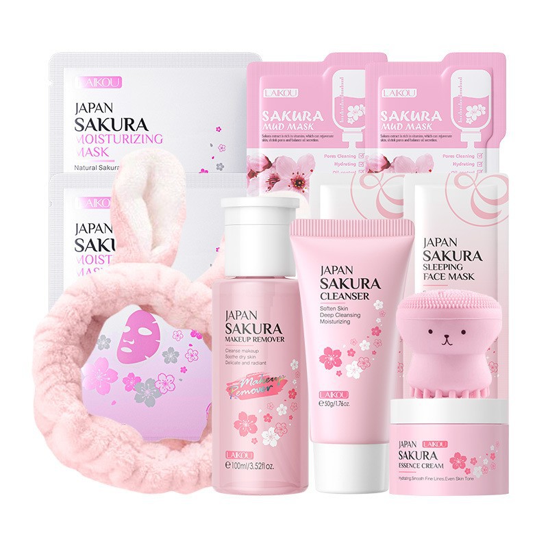 Skincare Oily Skin - Korean Sakura Skincare Set Hydration Moisturize