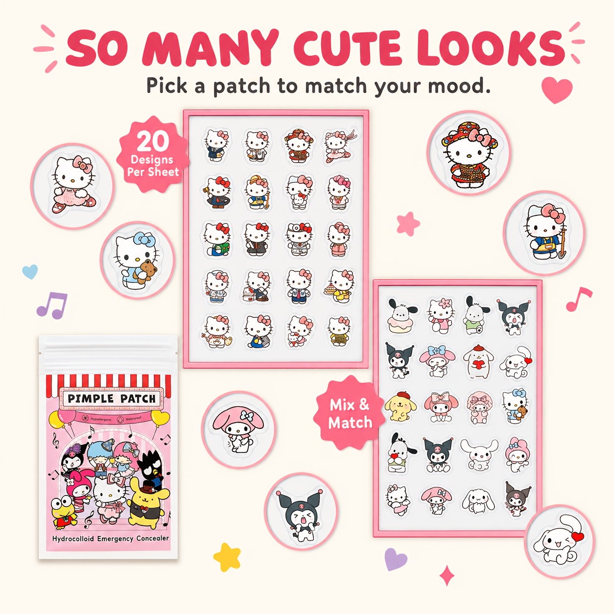 40/120PCS Hello Kitty acne pat - Skincare You ulasan dan harga