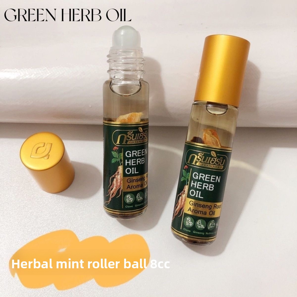 Thai Mint Ginseng Roll On Herb - Skincare Herbal ulasan dan harga
