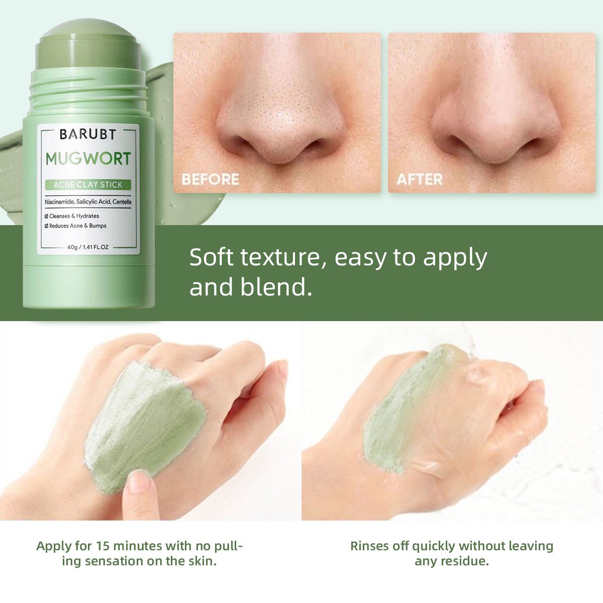 Remove Blackhead Acne Mugwort  - Skincare Oily Skin ulasan dan harga